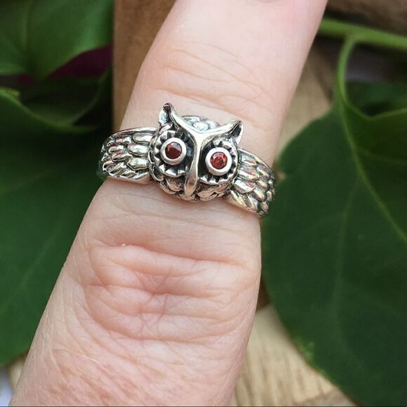Owl CZ Sterling Silver Toe Ring - Picture 1 of 7